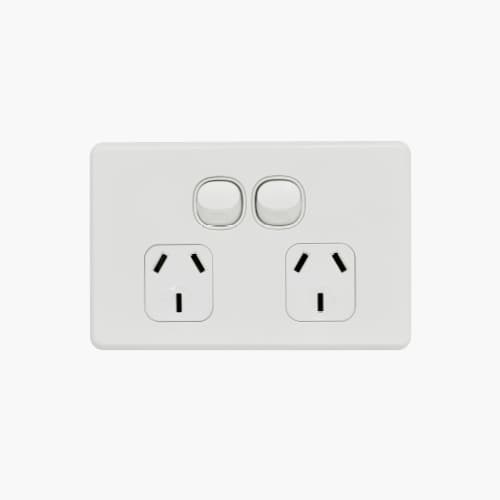 Lucci Power Ion Twin GPO in White | Beacon Trade